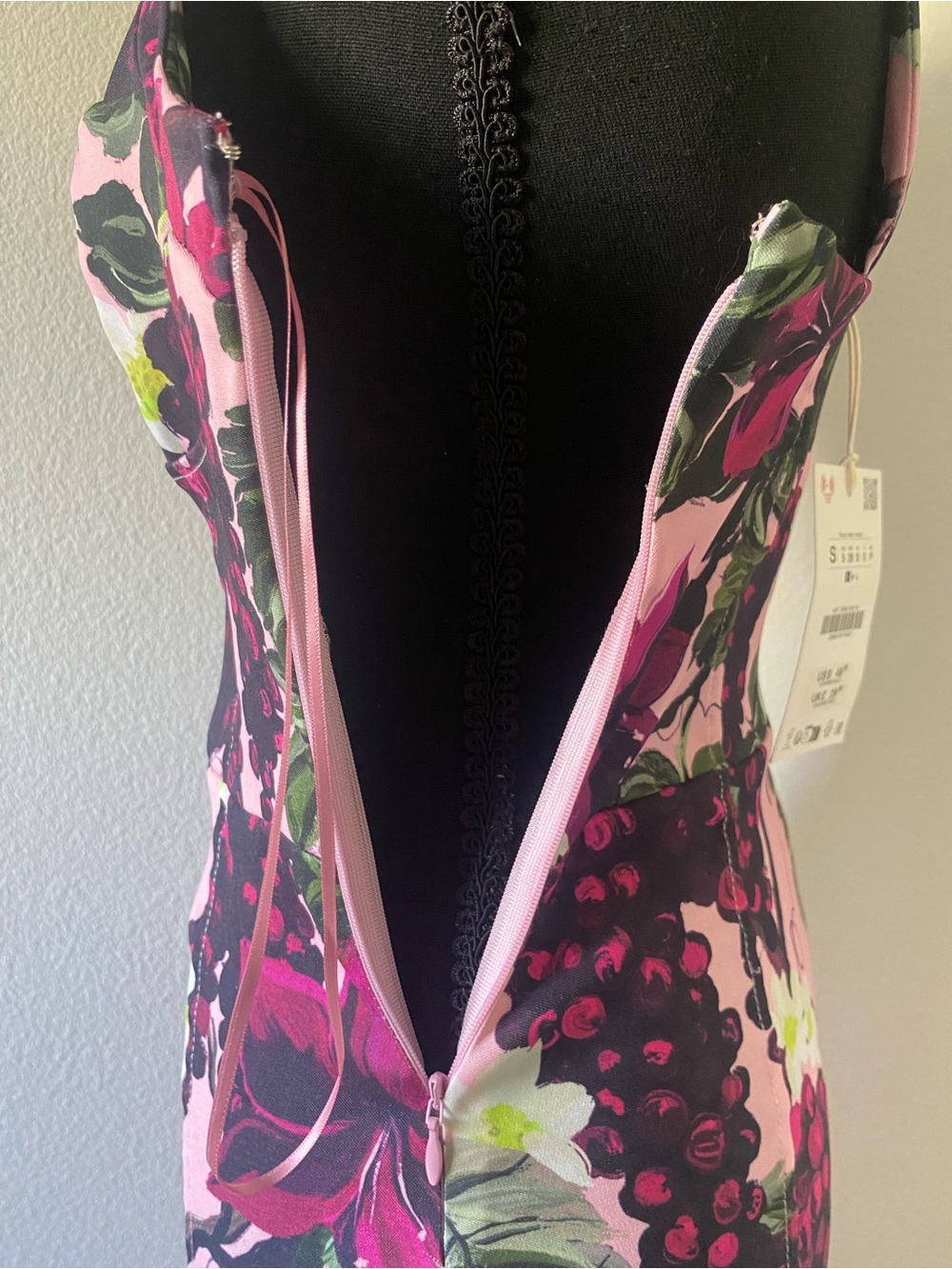 Zara Godet Pink & Purple Floral Midi Dress - Picture 10 of 11